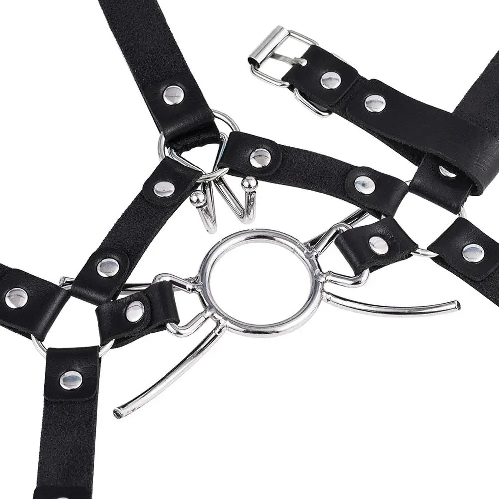 Gag Ball Mouth Restraint Set Adjustable Harness Sturdy Soft Touch_voghion.com