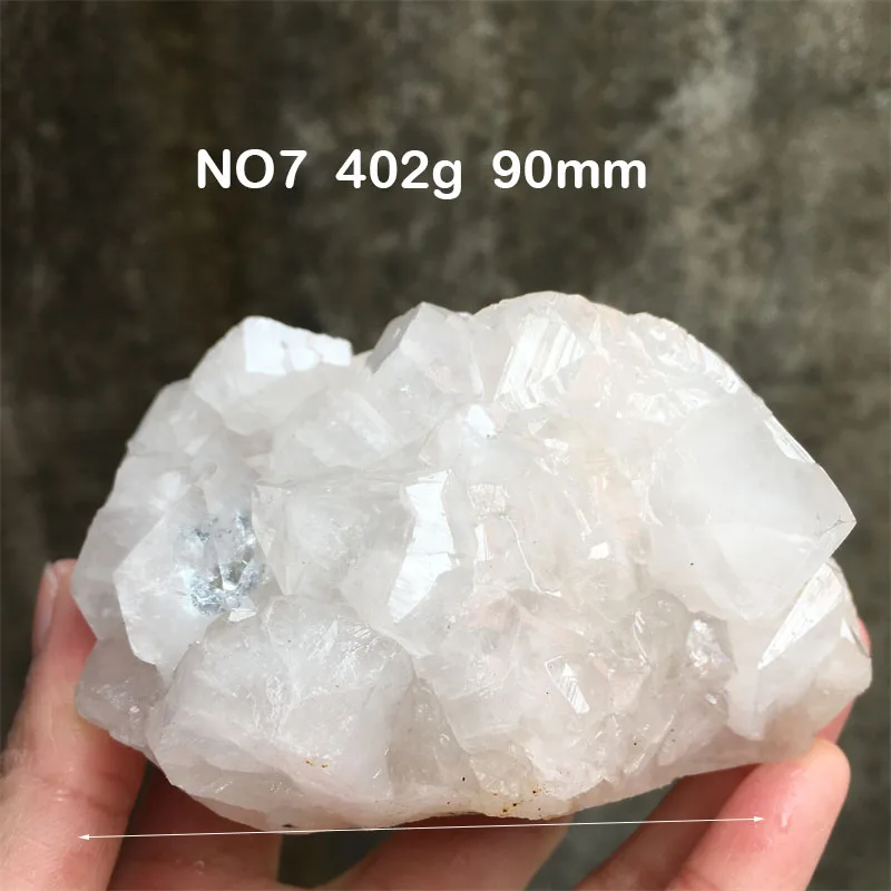 Natural Stone Cluster Minerals Apophyllite Raw Shining Crystal Quartz Specimen Healing Crystals Room Decor Spirit Gifts#3 6