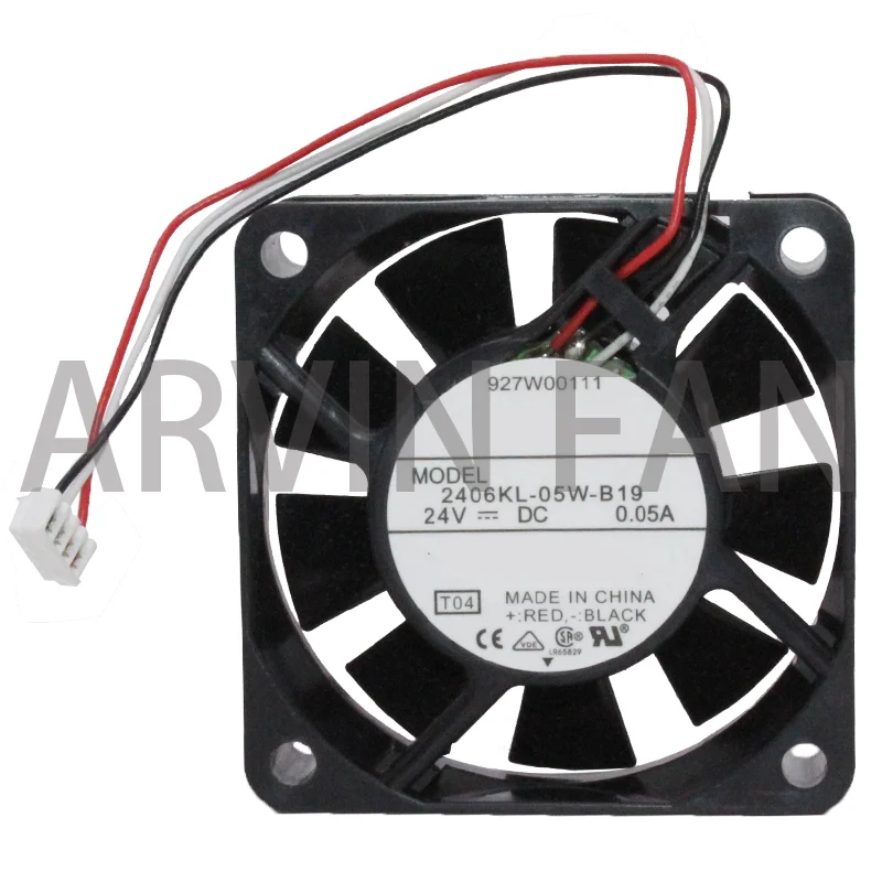 

Brand New Original 2406KL-05W-B19 6cm 60mm 6015 DC 24V 0.05A Double Ball Bearing Mute Inverter Cooling Fan