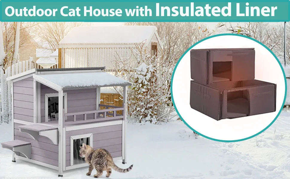 2 sTORY CAT HOUSE WITH INSULATED