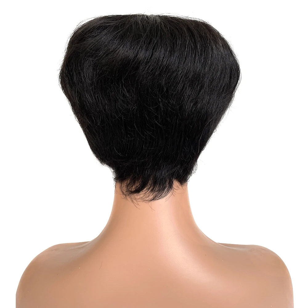 Short Wavy Bob Wig With Bangs Brazilian Hair Wigs For Women Human Hair Glueless Red Full Machine Made Cheap Human Wigs
