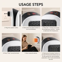 Portable Heater Electric Heater Plug in Wall Room Heater Home Appliance Heating Stove Mini Radiator Remote Warmer Machine 600W 4