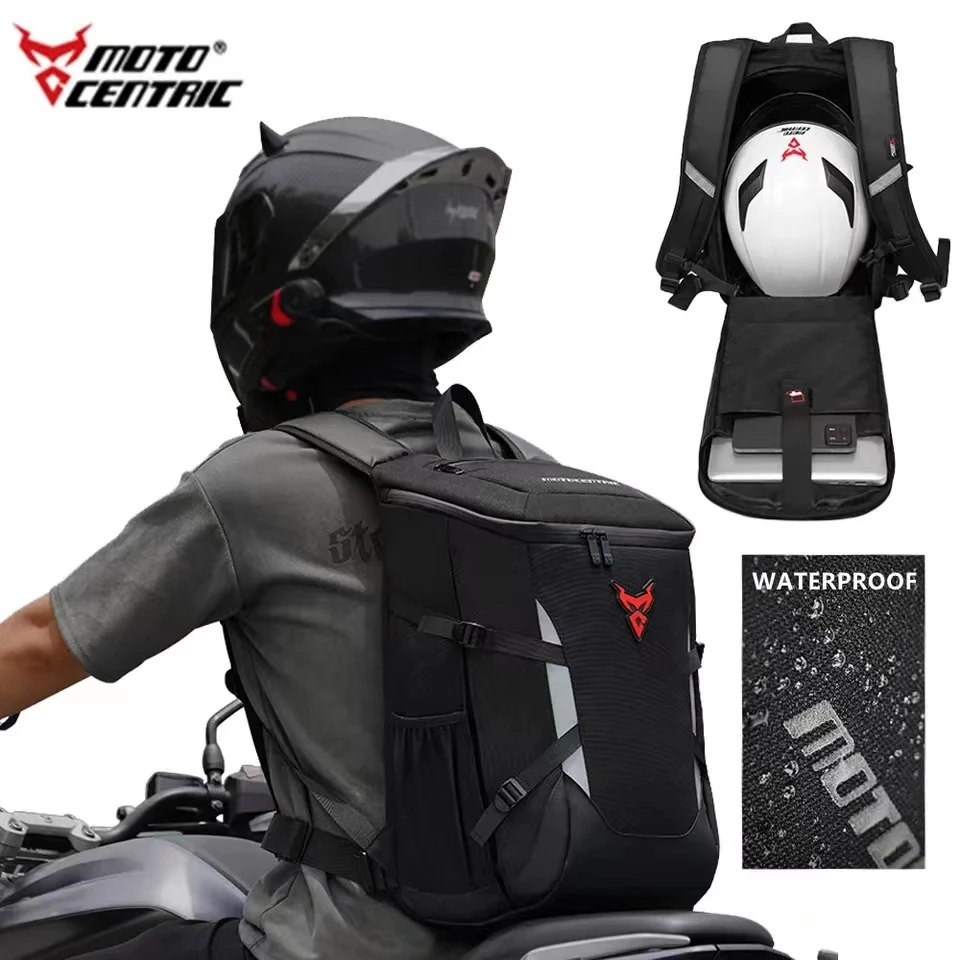 Motorcycle Backpack 28L Waterproof Outdoor Sports Riding Helmet Locomotive Business Travel Laptop Bag