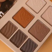 43-color makeup palette, four-layer book-style eye shadow palette, matte pearlescent blush, contour and highlight all in one 2