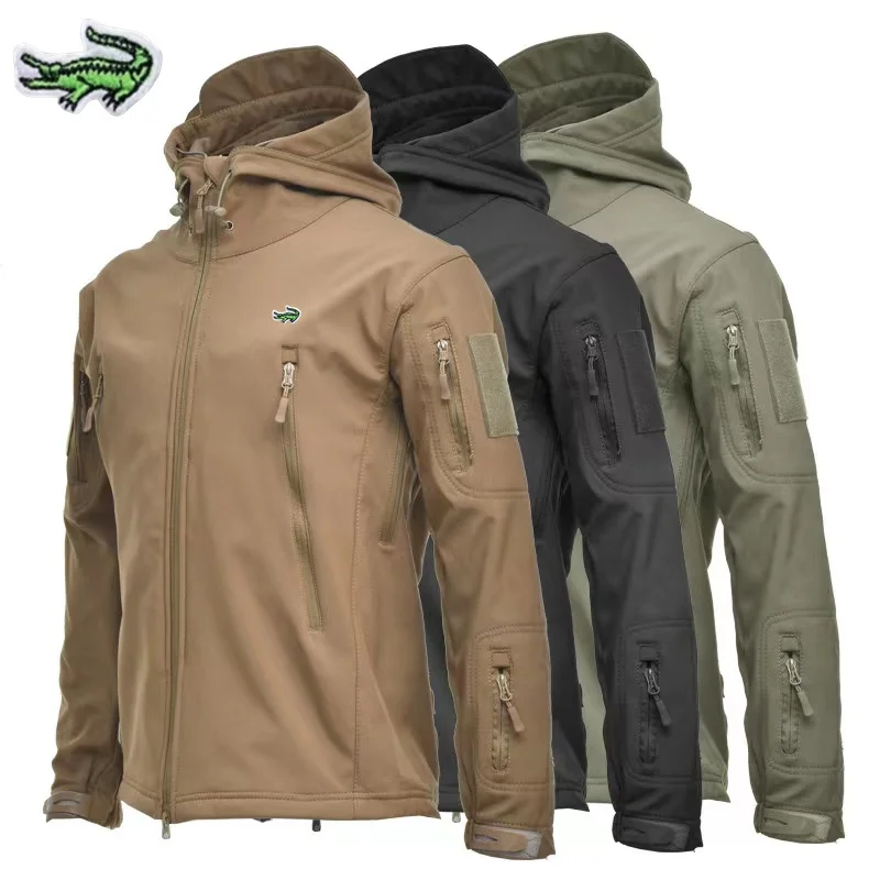 

New Embroidery CARTELO Outdoor Mountaineering High Quality Men's Stormsuit Zipper Hooded Jacket Rainproof Jacket Sports Jacke