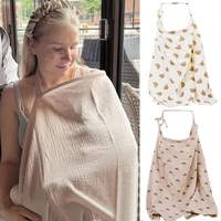 Breathable Baby Nursing Cover Maternity Breastfeeding Cover Cotton Muslin Baby Feeding Blanket Privacy Apron Stroller Blankets 1