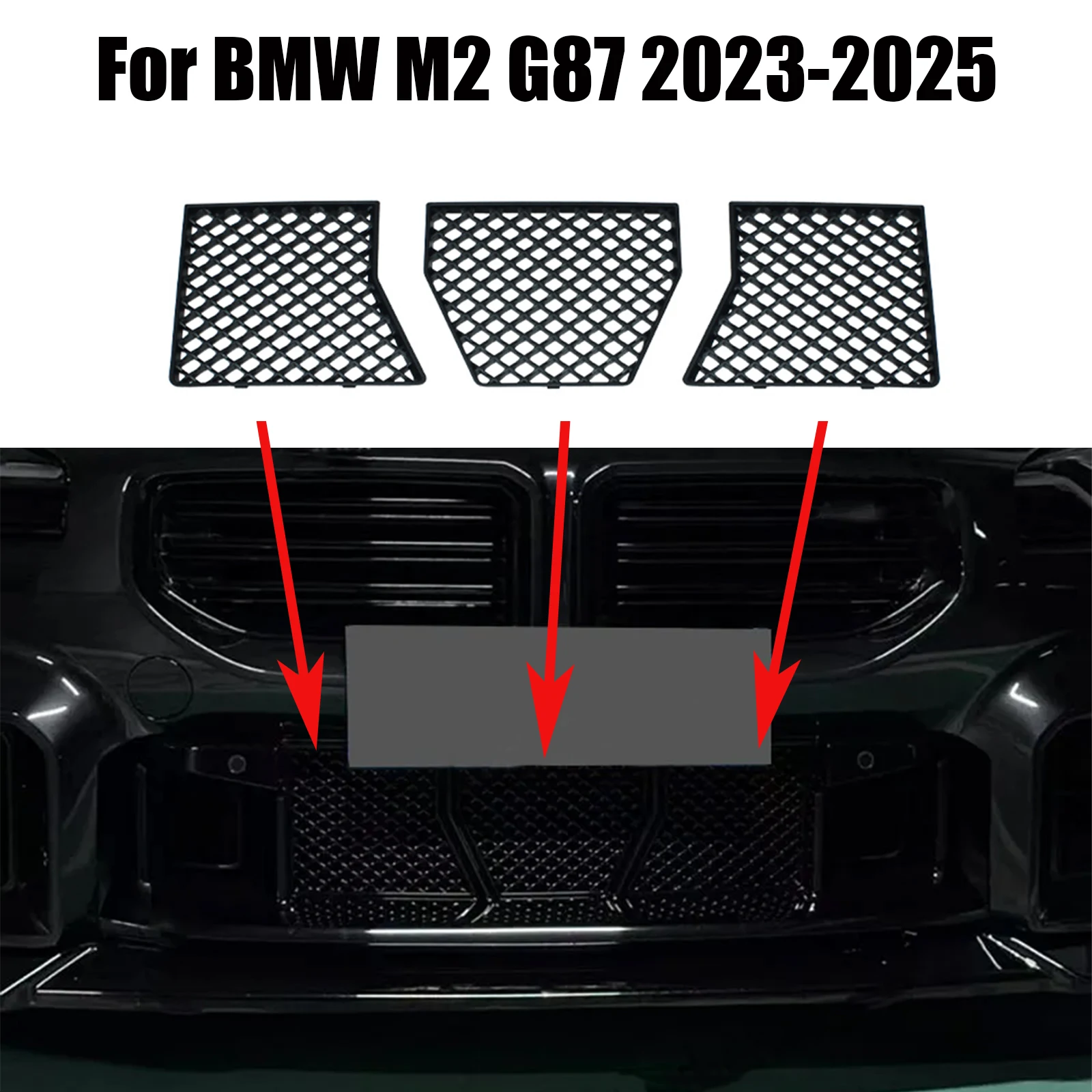 For BMW M2 G87 2023-2025 Front Bumper Centre Radiator Lower Grille Mesh ...