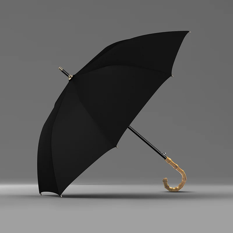Hot Sale Top Brand Large Quality Rain Umbrella Men Retro Bamboo Rattan