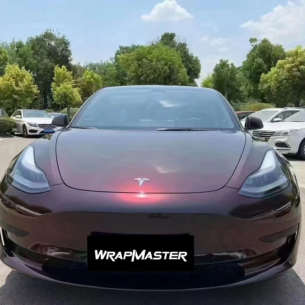 

Wrapmaster color shift PET Flowing Phantom Red vehicle Wraps Vinyl wrapping film