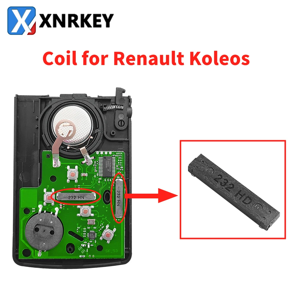 XNRKEY 10/20/30 Pcs Original Inductance Transformer Coil for Renault Koleos Smart Card Remote Car Key