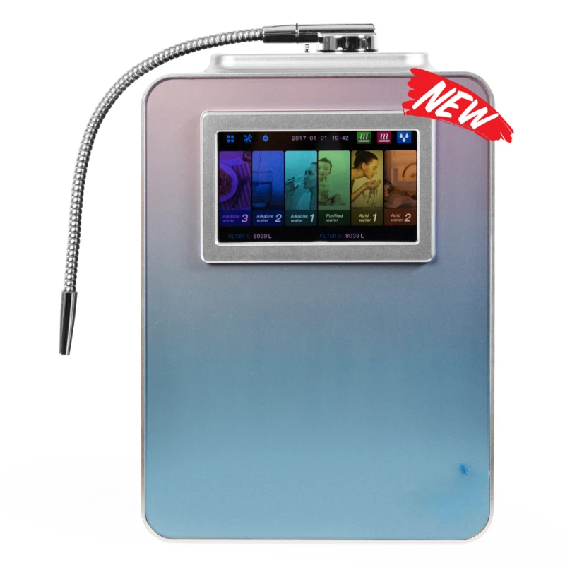 

Alkaline water ionizer machine with 8 titanium platinum coating plates hydrogen water machine