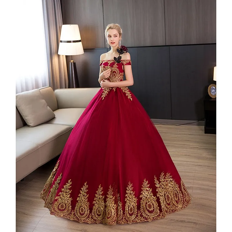 New Quinceanera Dress Luxury Off The Shoulder Party Prom Ball Gownlace Vestidos Robe De Bal Vestidos Customized