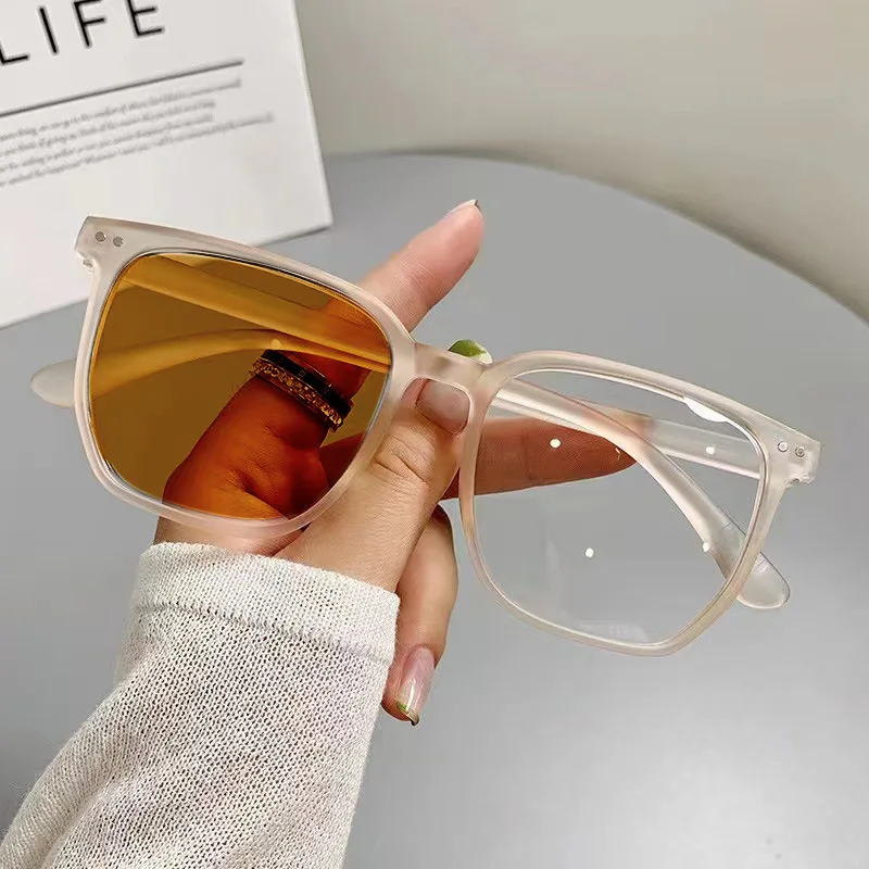 Photochromic Myopia Glasses Women Men Computer Oversized Clear Nearsighted Eyeglasses Minus Diopters 0 -1.0 1.5 2.0 -2.5 To -6.0
