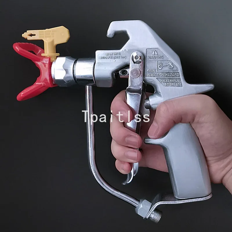 Airless Paint Spray Gun With 517 Tip - 3600 PSI Max Pressure, Handheld Metal Design | Compatible With Most Airless Sprayers
