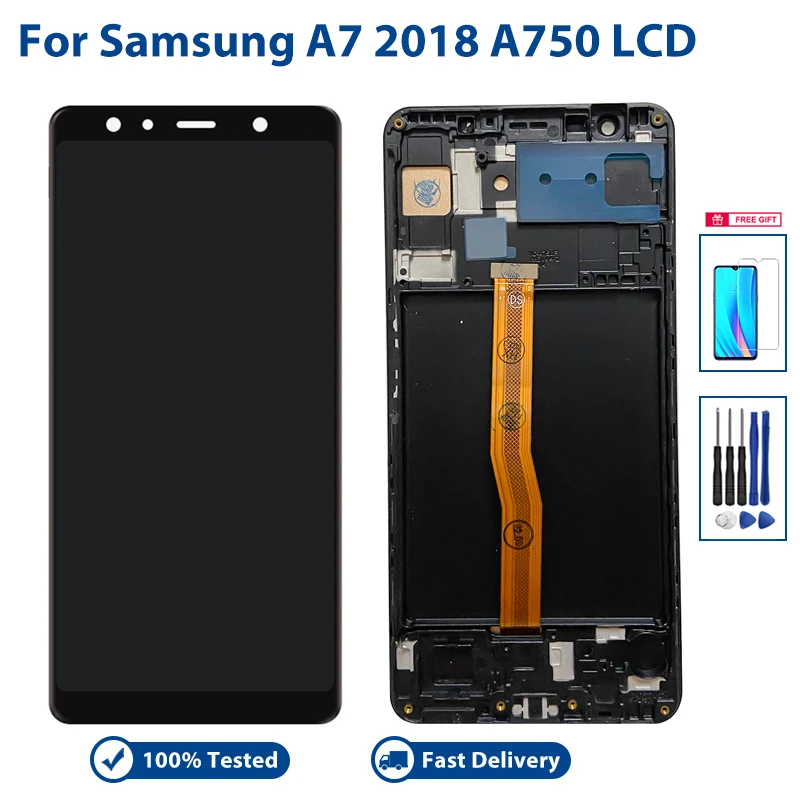 

Original LCD Display For Samsung Galaxy A7 2018 LCD SM-A750F A750F A750 Display Touch Screen Digitizer Replacement Parts