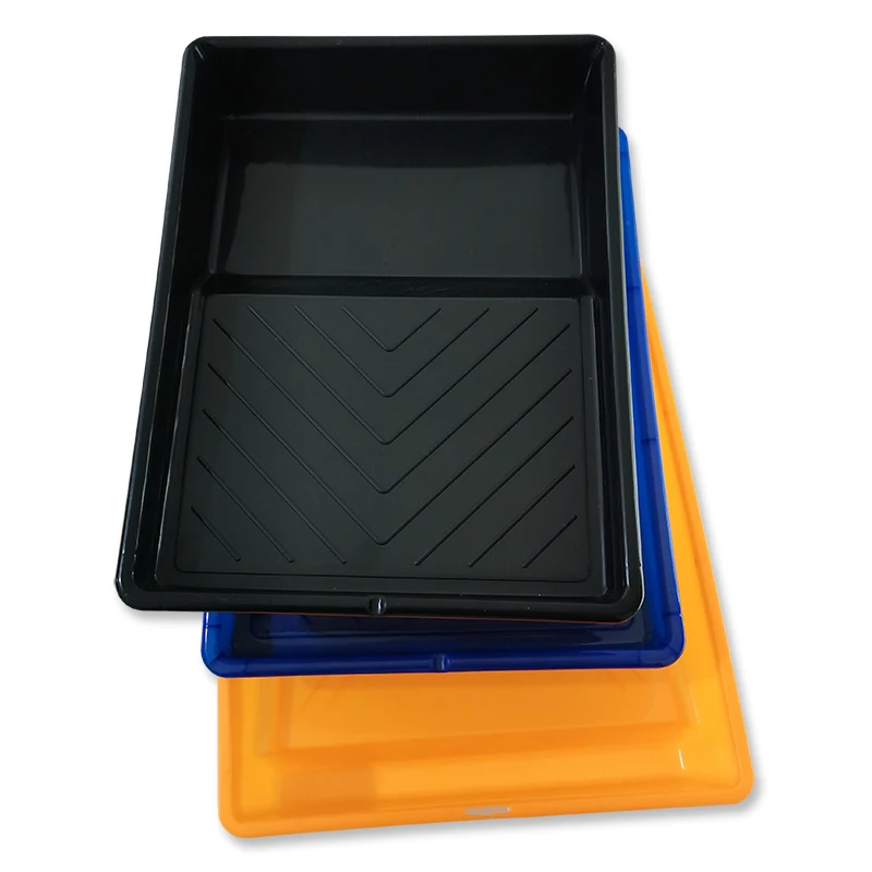 2/5pcs 10 inch Paint tray for decorative wall decorative tool with pattern plastic paint pan roller brushing tool 37.8*30*7.3cm
