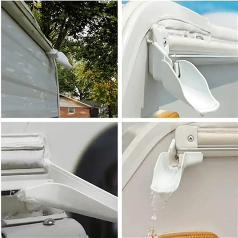 Motorhome Roof Gutter Spout Durable Roof Drain Accessories For Rv Campers Trailers Roof Extender Guides Rainwater Away Tools