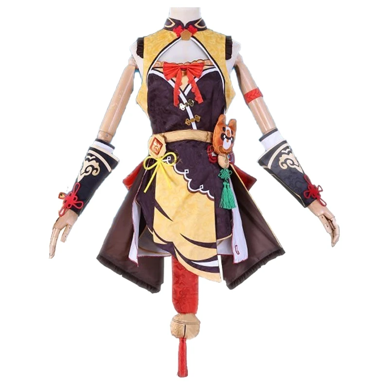 Genshin Impact Xiangling Traditional Dress Cosplay Costume