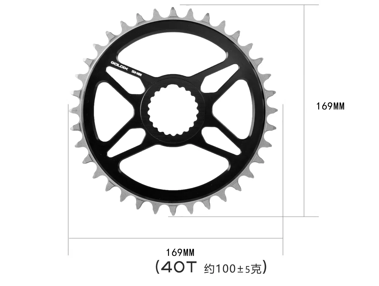 ダイレクトマウントバイクチェーンリング,32t,34t,36t,38t,40t