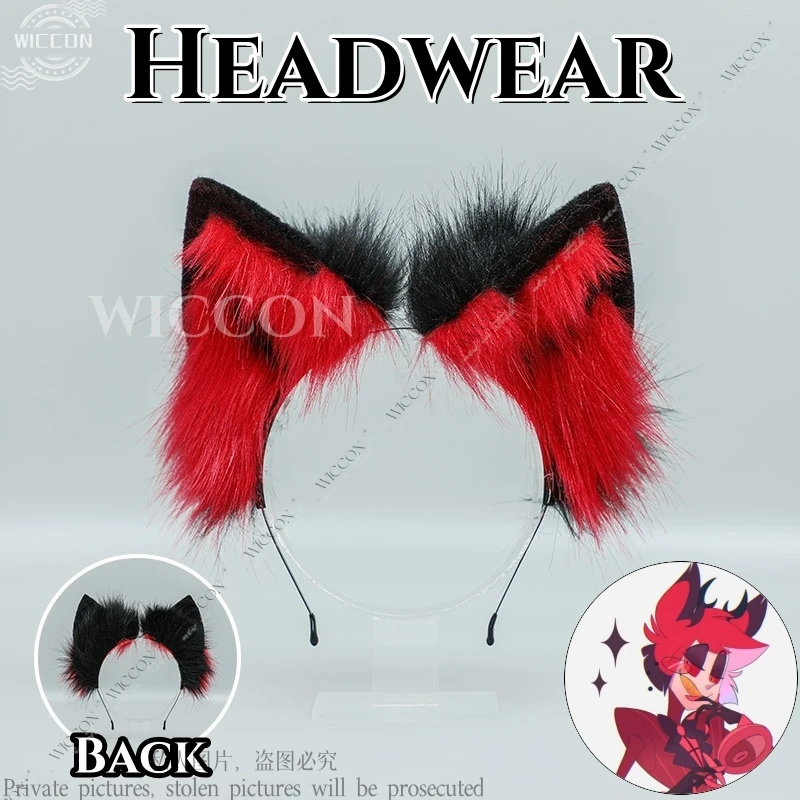 Anime Hazbin Kostüm Cosplay Zubehör Set Alastor Hörner Clips Haarclips 2 Paare