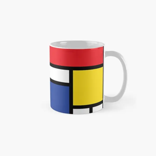 

De Stijl 1 классическая кружка посуда для напитков Ручка для чая круглая чашка фото кофе простой Печатный дизайн картина подарки