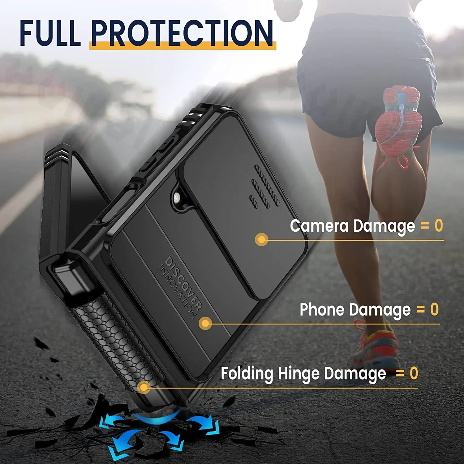 Slide Camera Lens Cover For Samsung Galaxy Z Flip 4 2022 Case Hinge Protection Magnetic Kickstand Military Shockproof Protective 4