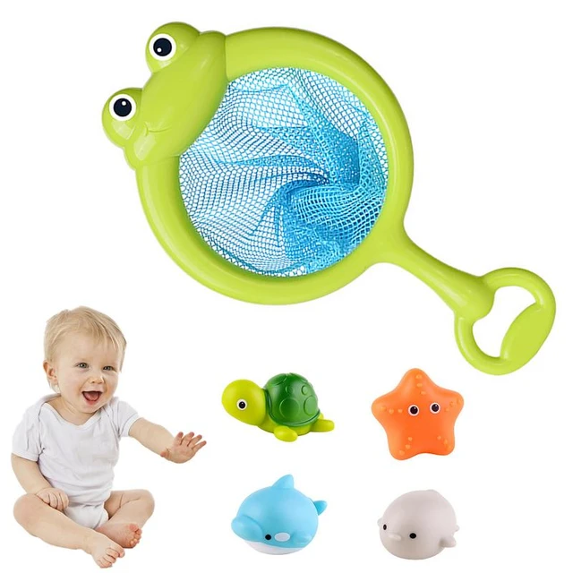 Baby Bath Toys Finding Fish Game Toys For Kids Soft Bathroom Play Animals  Bath Figure Toy With Fishing Net For Toddlers Children - AliExpress