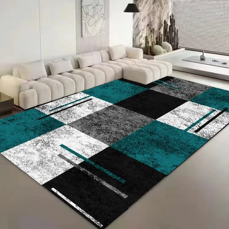 Modern Stripe Pattern Decorative Rug for Living Room Big Size Home Bedroom Decor Carpet Easy Cleaning Lounge Sofa Side Floor Mat 6