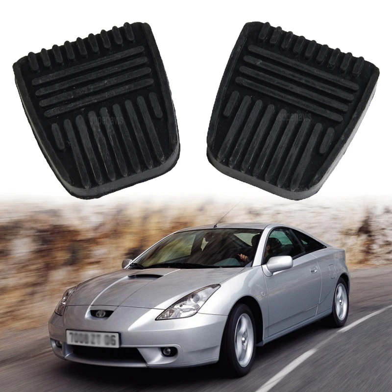 Brake Clutch Pedal Cover 2PCS Rubber Replacement for Toyota Celica 1982-1999