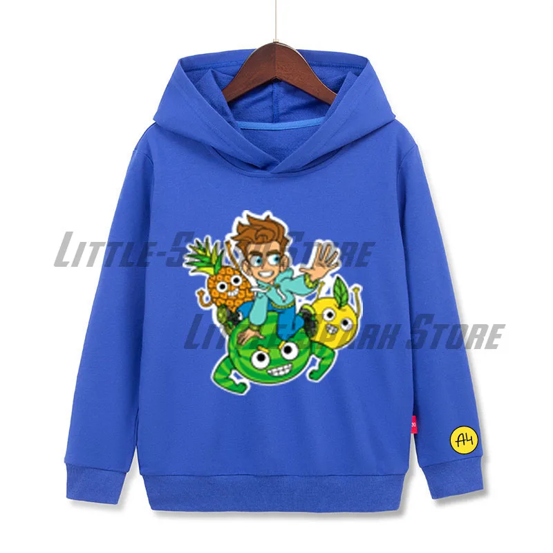 Merch A4 Lamba Children Hooded sweatshirts Cartoon Green LAVA LAVA Boy Girl clothes Spring Autumn Boy Girl Sweatshirt with hood 2