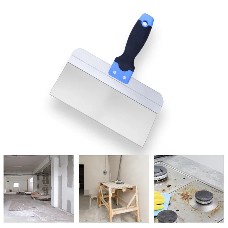 1PC 6/8/10/12/14inch Putty Knife Stainless Steel Scraper For Repair Fill Wall Reusable Cleaning Scraping Plaster Hand Tools 3