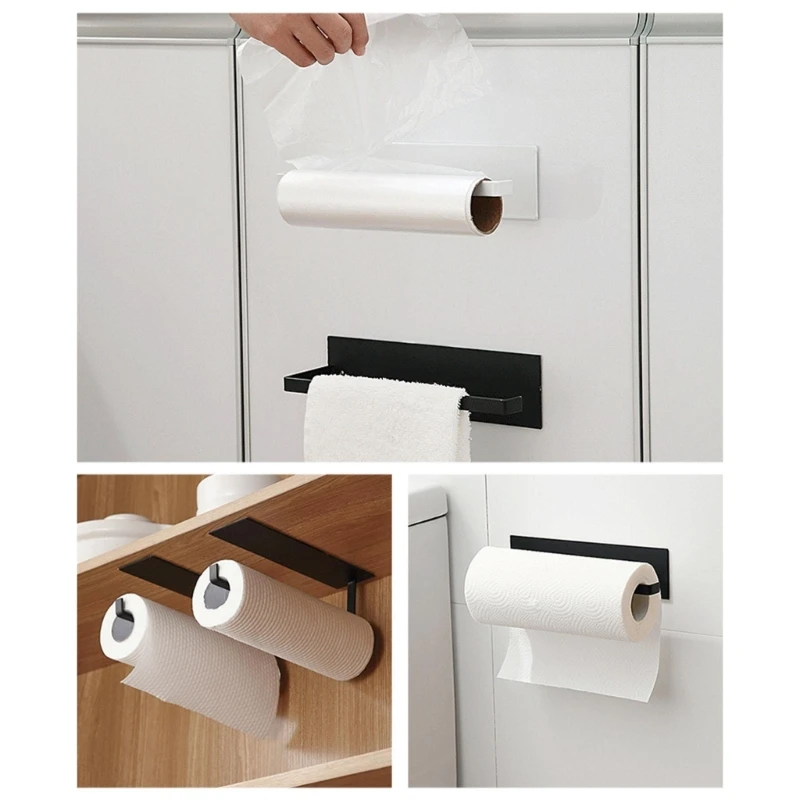 Tissue Towel Hanger Under Cupboard Kitchen Shelf Rack Storage Paper