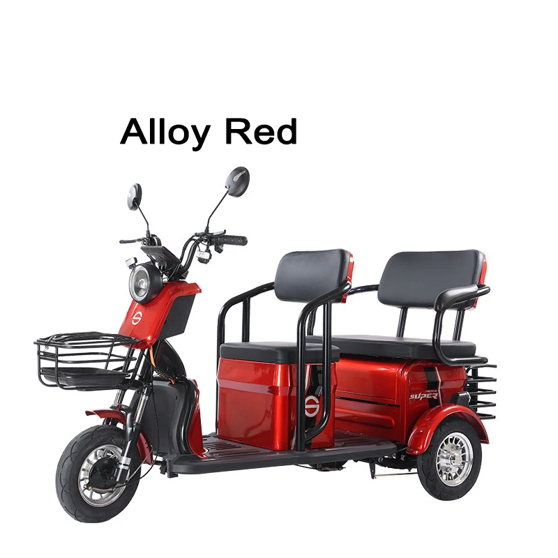 Triciclo eléctrico para adultos, transporte para personas mayores, niños, uso doméstico, mini scooter, ocio para tres personas
