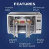 Convection Oven, 8-in-1 Countertop Toaster Oven, XL Fits 2 16" Pizzas, Stainless Steel French Door 4