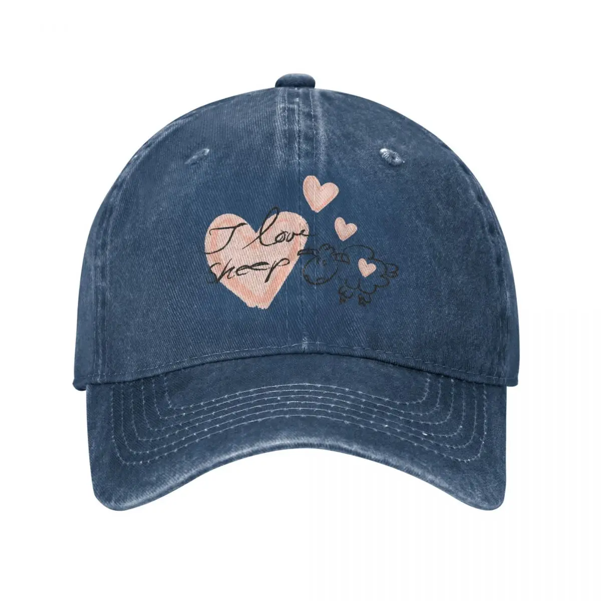 

i love sheep Baseball Cap New In Hat Sun Hat Women'S Beach Hat Men'S