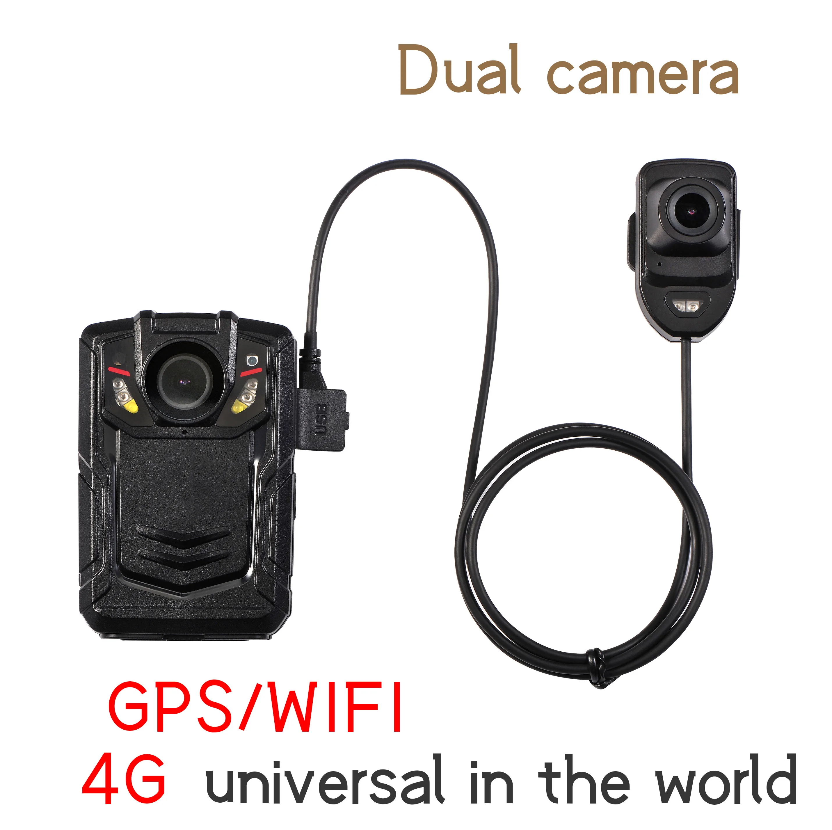 2PCS 128GB HD 1512P 430W video recording Multi-functional Body Worn IR Night Vision Camera Support 4G WIFI GPS SUPPORT PTT