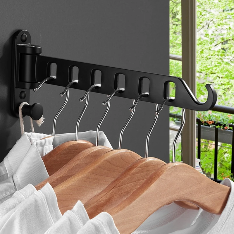 

Wall Mounted drying rack Laundry Hanger Folding Clothes Hanger Metal Rack