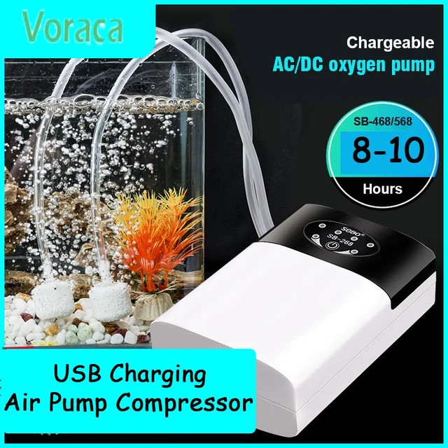 Aquarium Air Pump Super Silent AC/DC Oxygen Pump USB Charging Rechargeable  Lithium Battery Oxygenator Portable Fish Tank Aerator - AliExpress