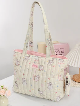 1 cute flower cat handbag with coin purse charm, daily commuting, travel handbag, large capacity portable handbag 1