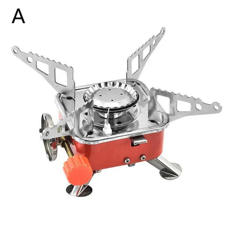 

Портативная квадратная газовая мини-плита, новая уличная плита для кемпинга и пикника, Мощный ветрозащитный пропановый гриль, мощный огнеупорный складной