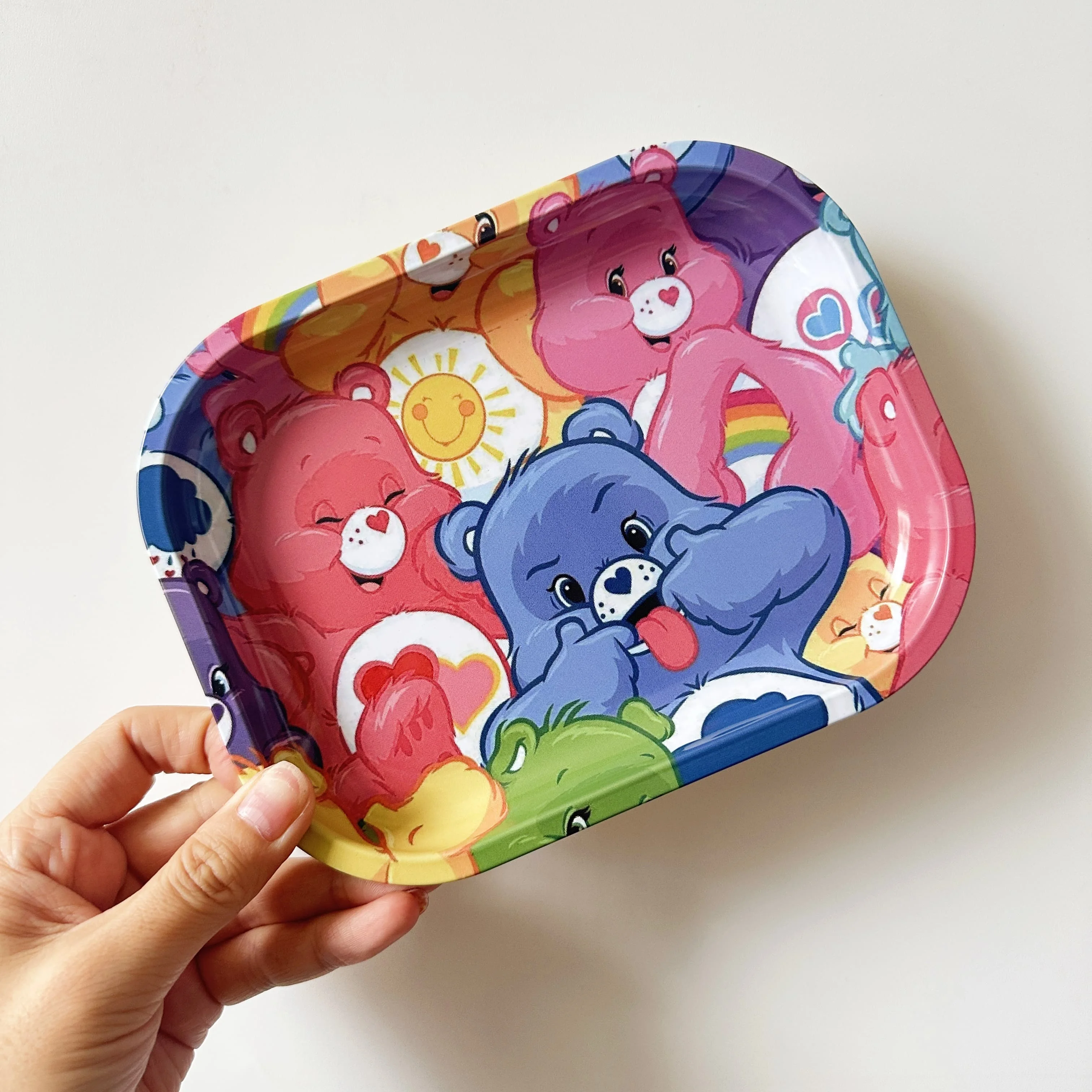 Chic Pink Heart Aesthetic Mini Rolling Tray (7 x 5)