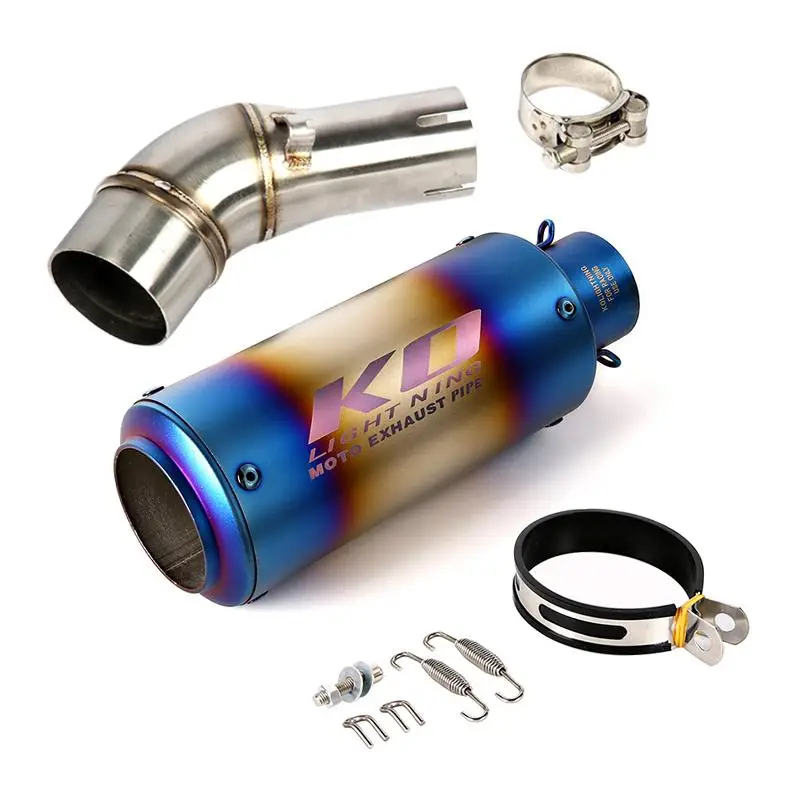 51MM Exhaust Pipe FOR KAWASAKI Z250SL Any Year Motorcycle Escape Muffler Mid Link Pipe Slip On With DB Killer Stainless Steel - Image 5