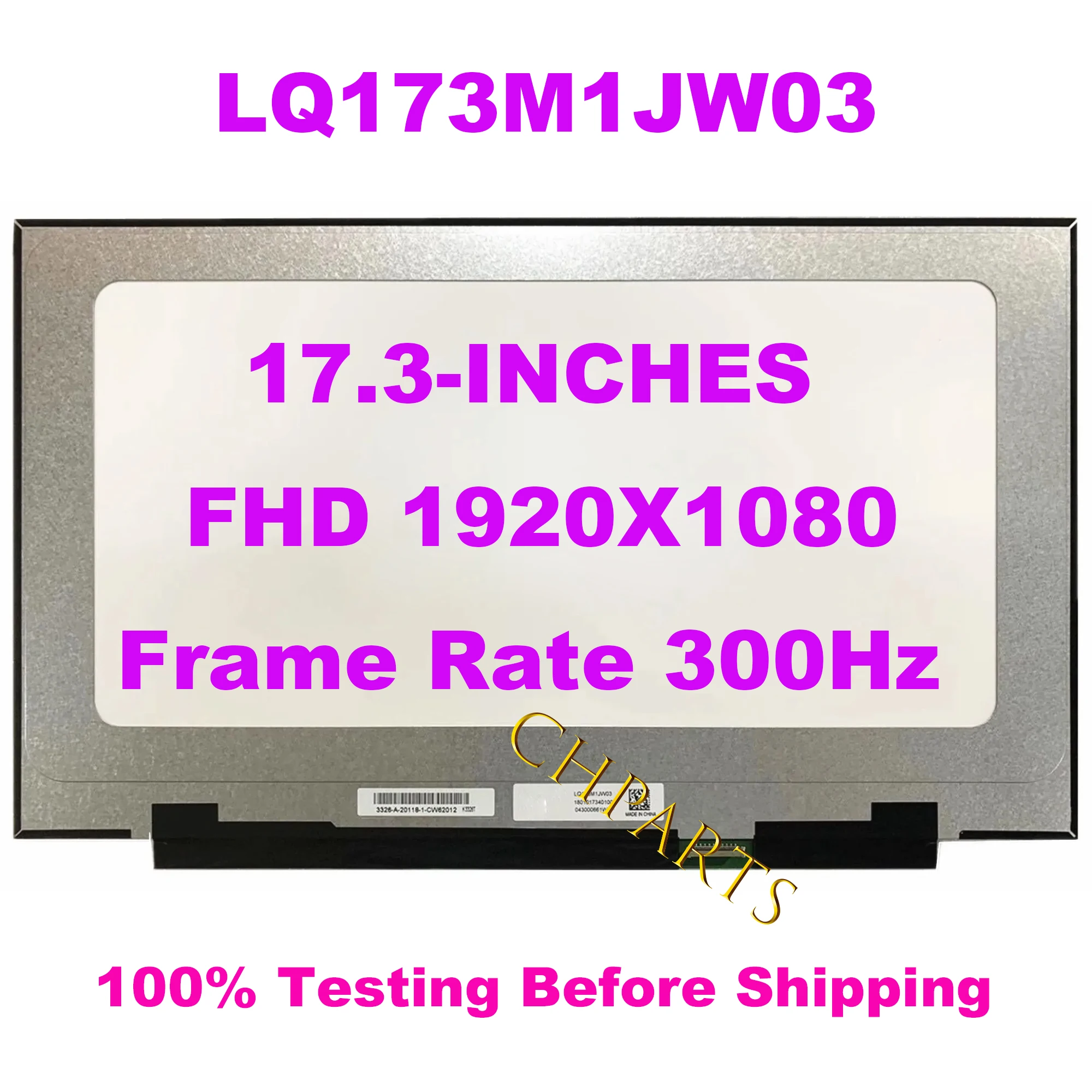 

17.3 240/300/360Hz Laptop LCD Screen LQ173M1JW03 LQ173M1JW05 LQ173M1JW08 for ASUS G17 G713 G732 G733 GX701 GX735 1920x1080 40pin