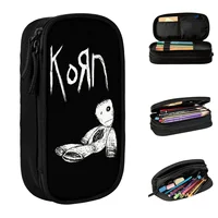 Korn Rock Pencil Cases Nu-Metal Music Pen Bags for Student Large Storage Students School Gifts Pencil Box 1