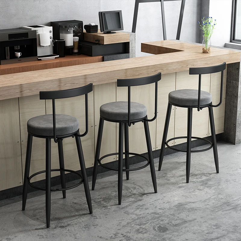 

Luxury Counter Bar Stools Highchairs Reception Ergonomic Backrest Bar Stools Kitchen Designer Taburetes Altos Cocina Furniture