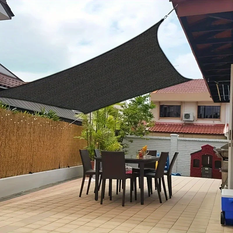 2&times;2m 2&times;3m 2&times;5m Extra-Large Black Sunshade Net with Grommets HDPE Mesh Fabric for Greenhouses Patios Plants Gazebos Porches
