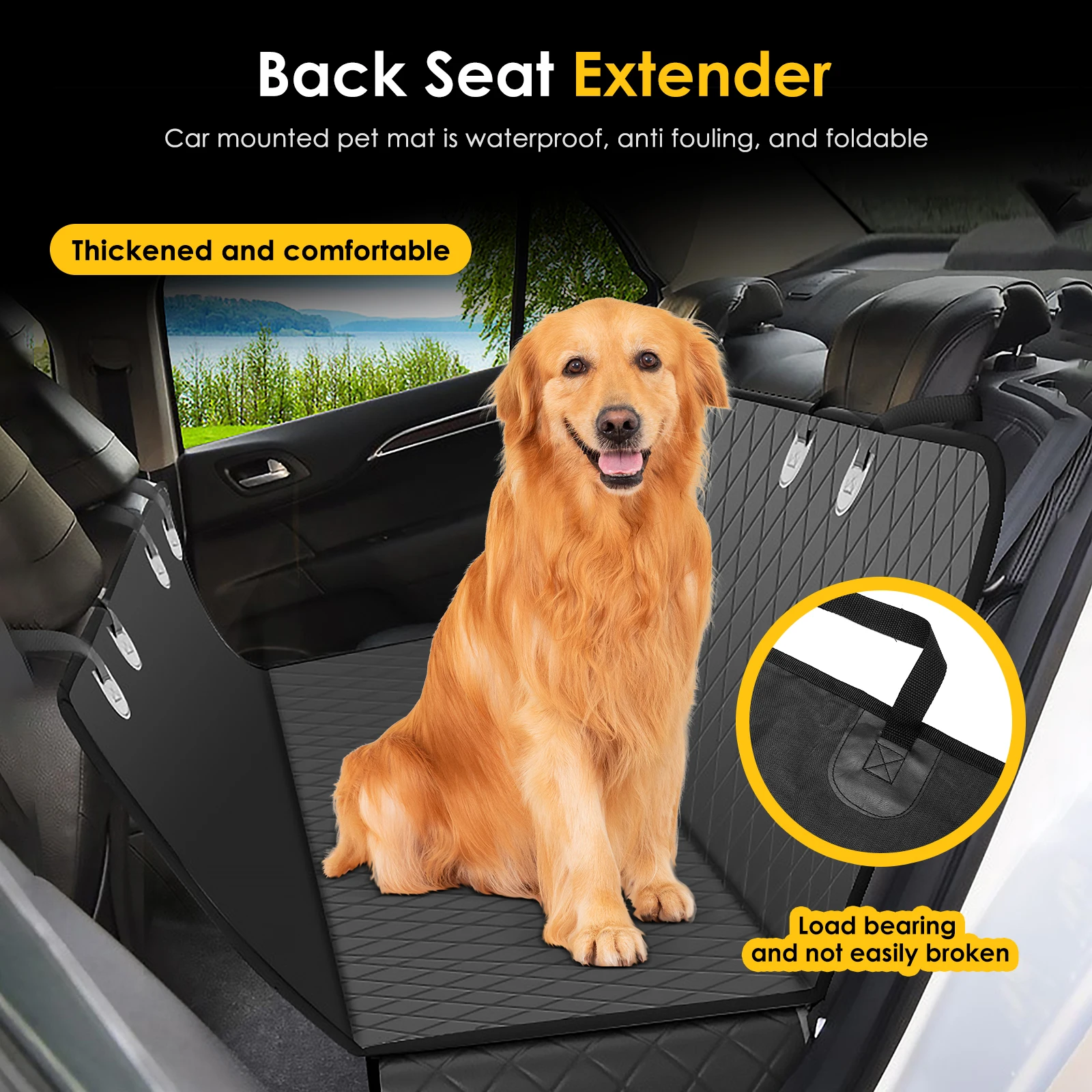 Dog Car Seat Mat Waterproof antifouling Pet Carrier Mattress Wear Resistant Protector Machine Washable Dog Hammock Travel