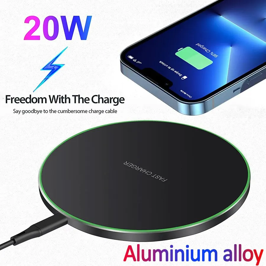 20W Wireless Charger Pad for iPhone 14 13 12 11 Pro Max X Samsung S22 S21 Xiaomi Induction Type C Fast Wireless Charging Station