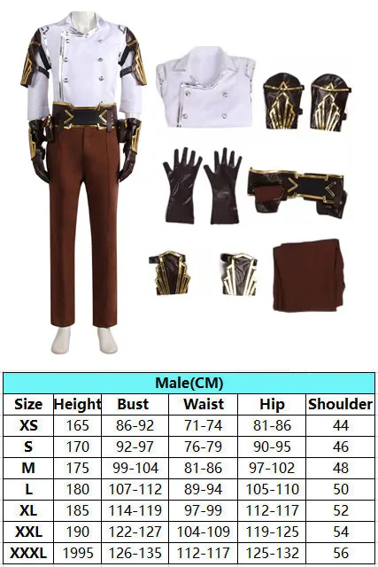 Arcane Jayce Cosplay Gloves Clothing Disguise Game LOL TV 2 Costume Men Roleplay Outfits Adult Fancy Dress Up Clothes Halloween - Image 3