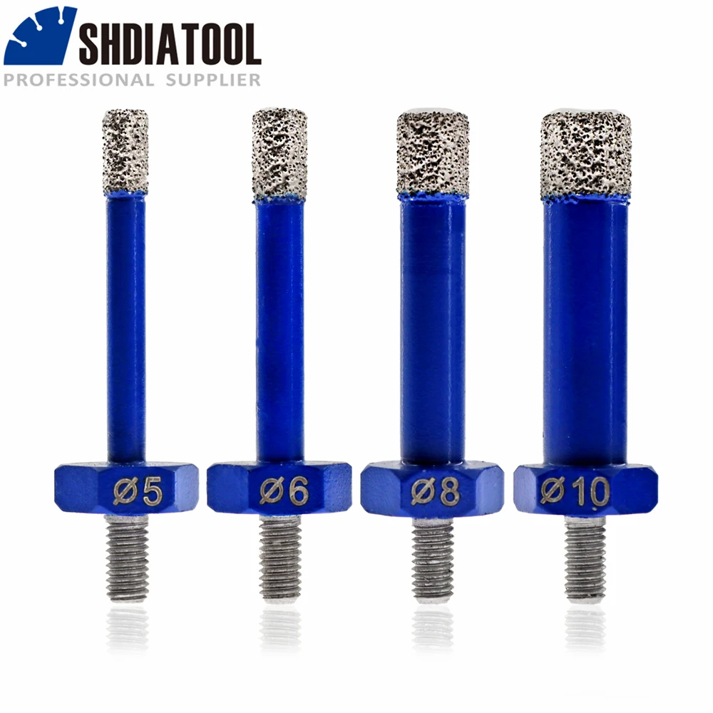 SHDIATOOL 2pcs Diamond Dry Vacuum Brazed Cup Cutter Porcelain Drill Bits Marble Masonry Hole Opener Saw Tile Stoneware Granite